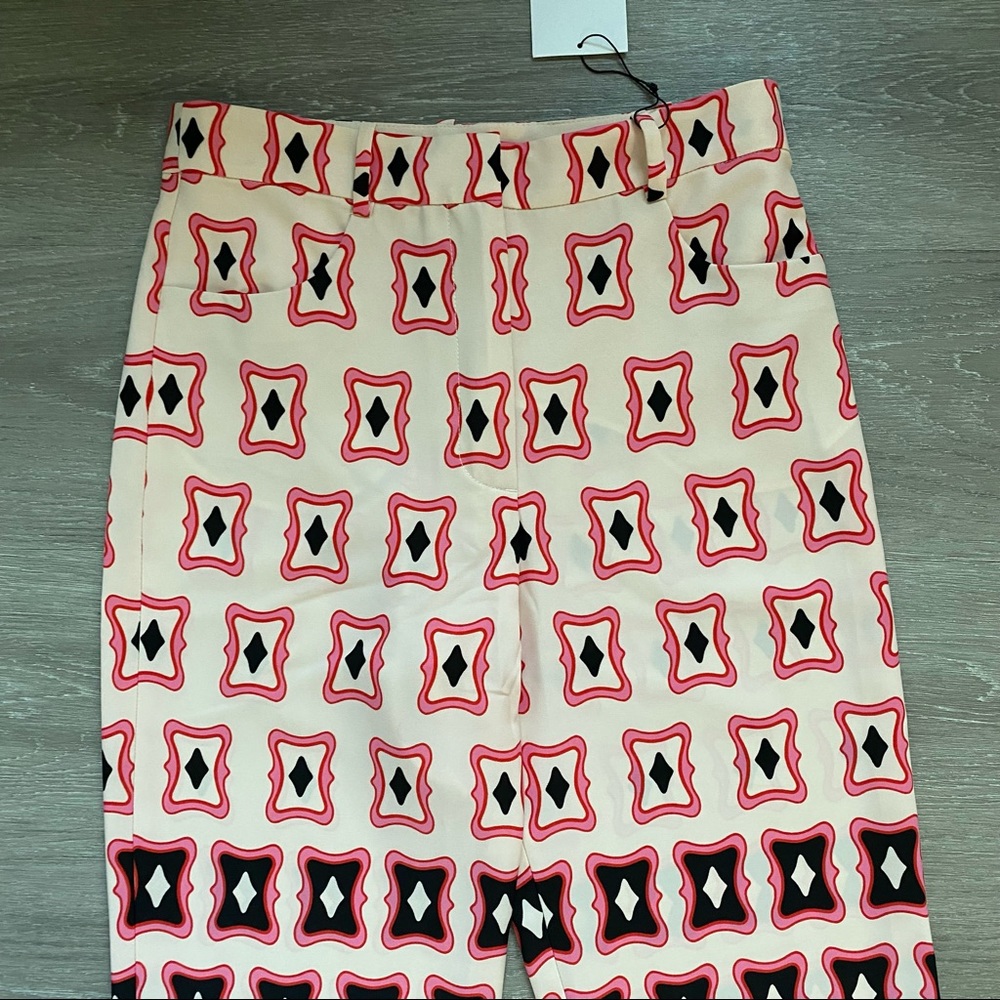 Zara Printed Flare Pants Geometric - Picture 10 of 11